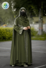 Cherry Star Embroidery Burqa - Image 3